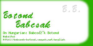 botond babcsak business card